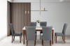Picture of [FLOOR MODEL CLEARANC]  SOMMERFORD 163 Marble Top Dining Table (White)